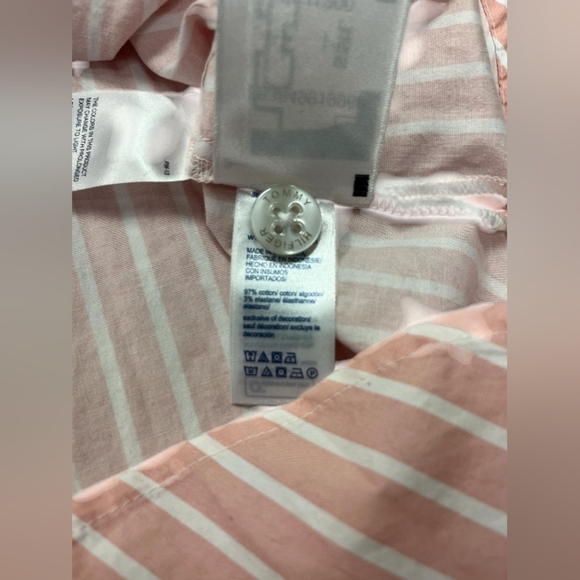 Tommy Hilfiger Pullover Light Pink and White Vertical Striped Size XXS - Picture 9 of 9